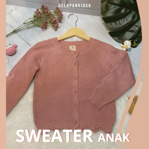 BAJU CARDIGAN RAJUT PINK MANIS ANAK 2–4 TAHUN | BEST SELLER