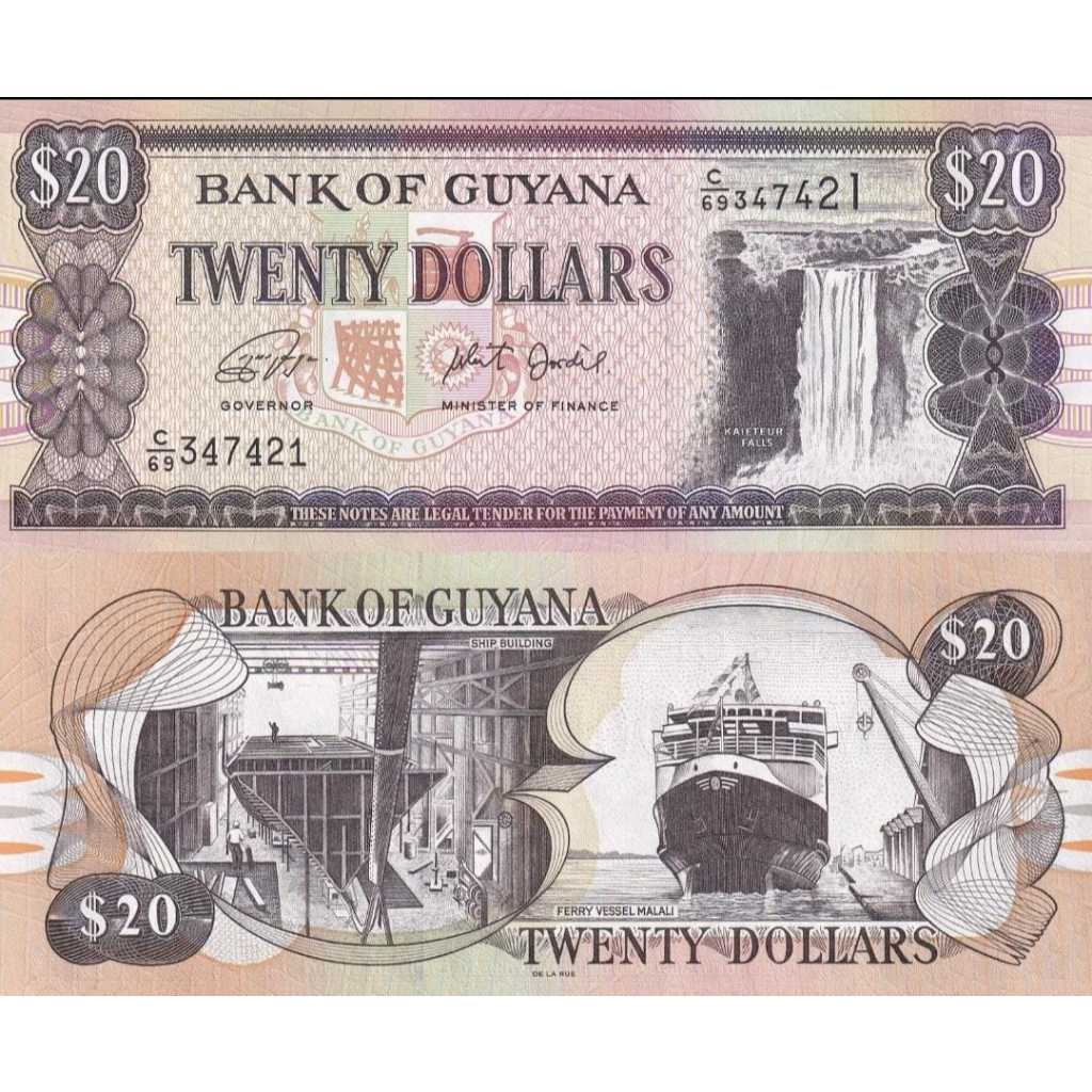 Guyana 20 Dollar  C96 UNC-Original-Gress