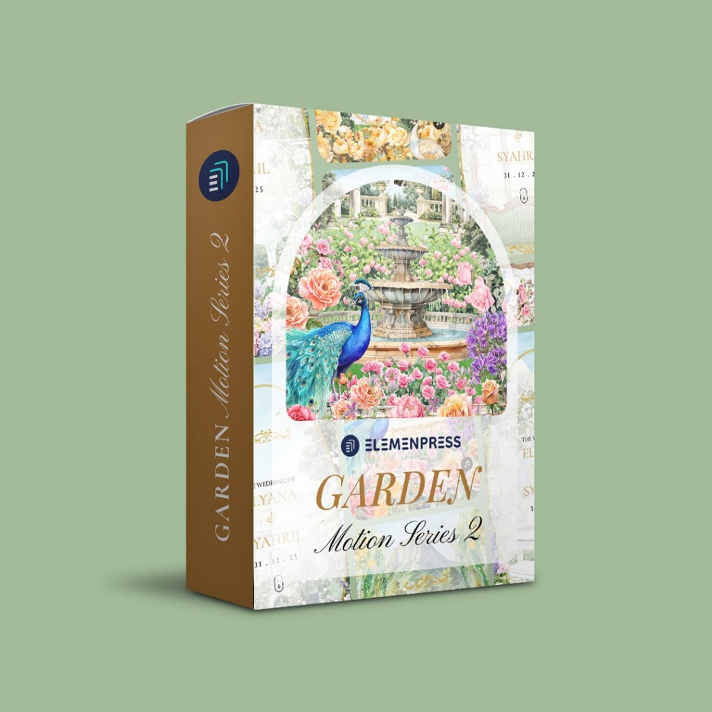 Template JSON Garden Motion Series Vol 2 Elemenpress Undangan Website Animasi Floral Merak Peacock V