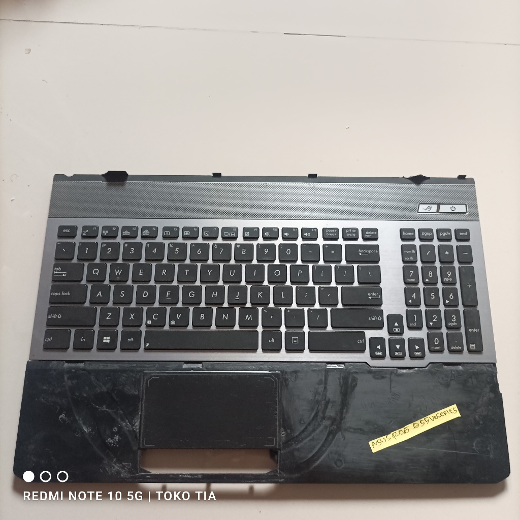 Palmrest dan Keyboard Laptop Asus ROG G55VW Series Original