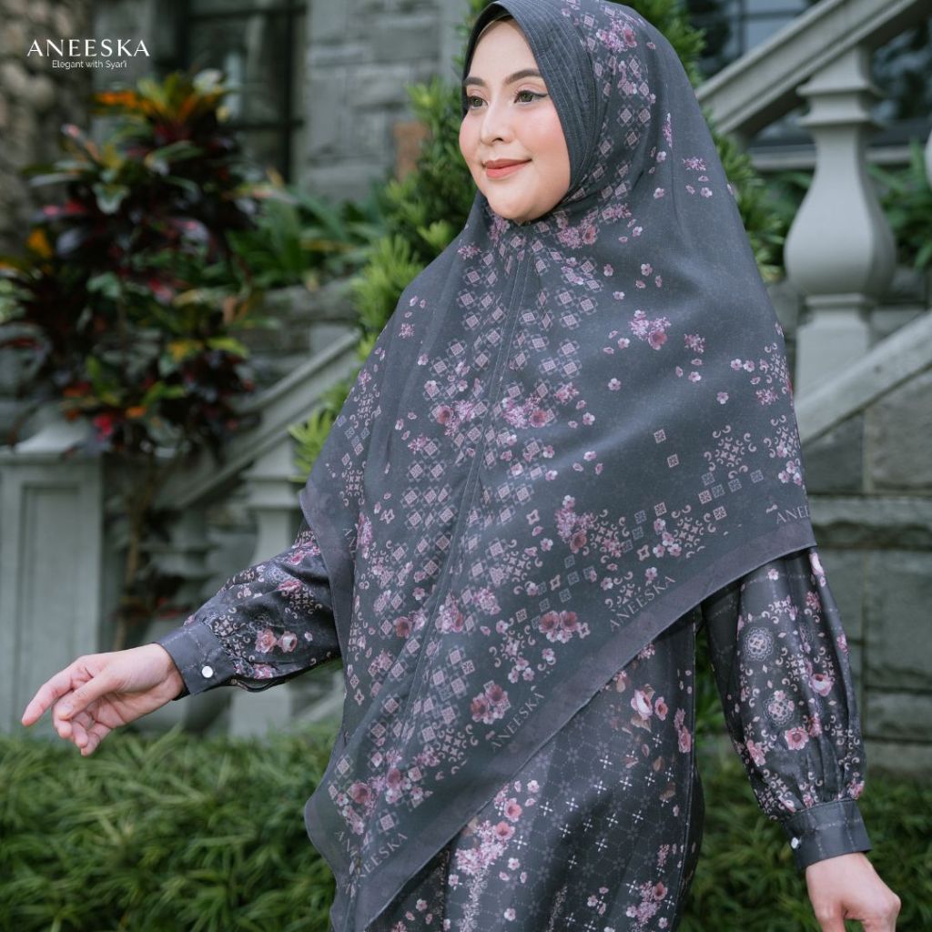 Oriana x Aneeska Khimar Sabqiya Aneeska | Premium Kerudung Syar'i Ibu | Sarimbit