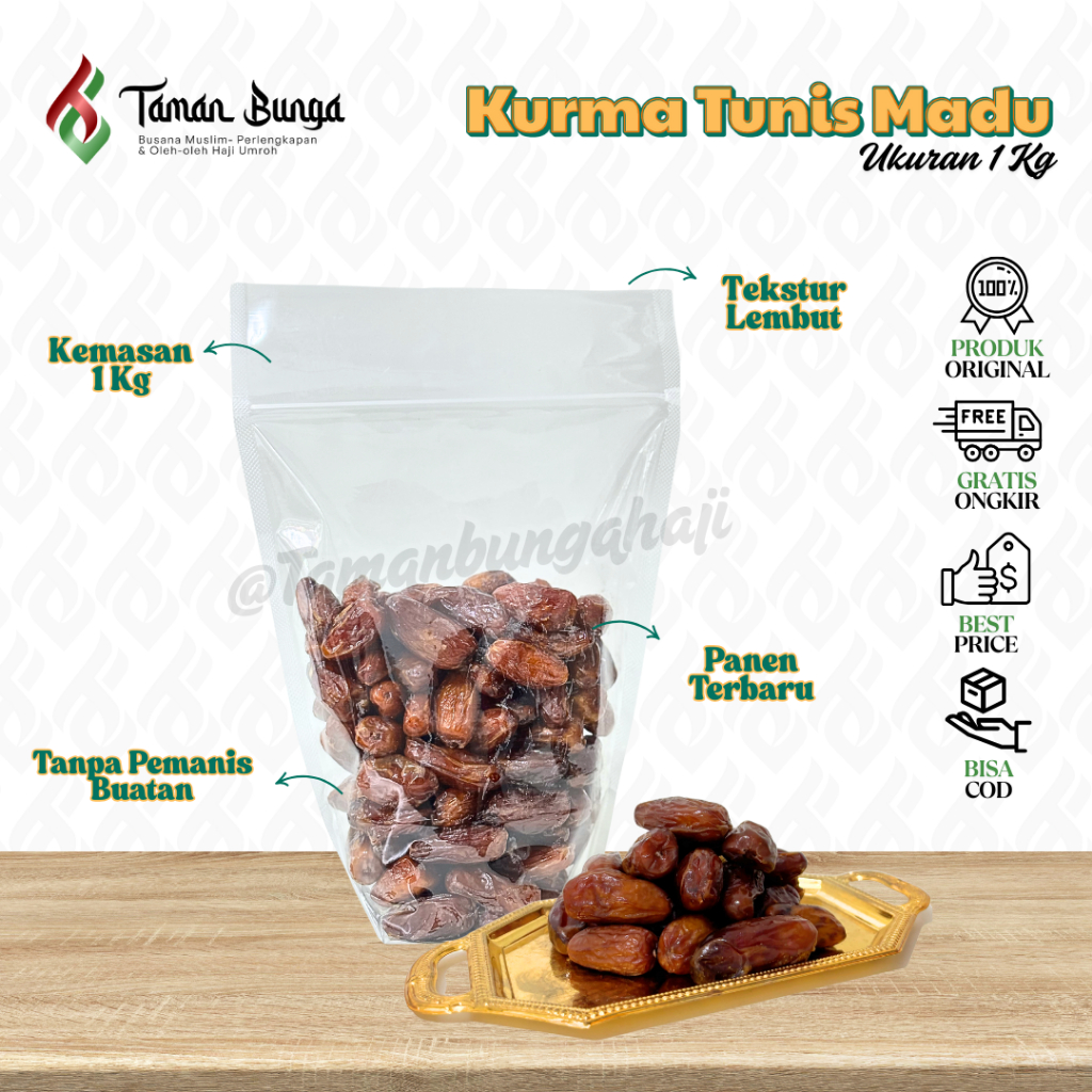 KURMA TUNISIA MADU / KURMA TUNISIA KEMASAN 1KG