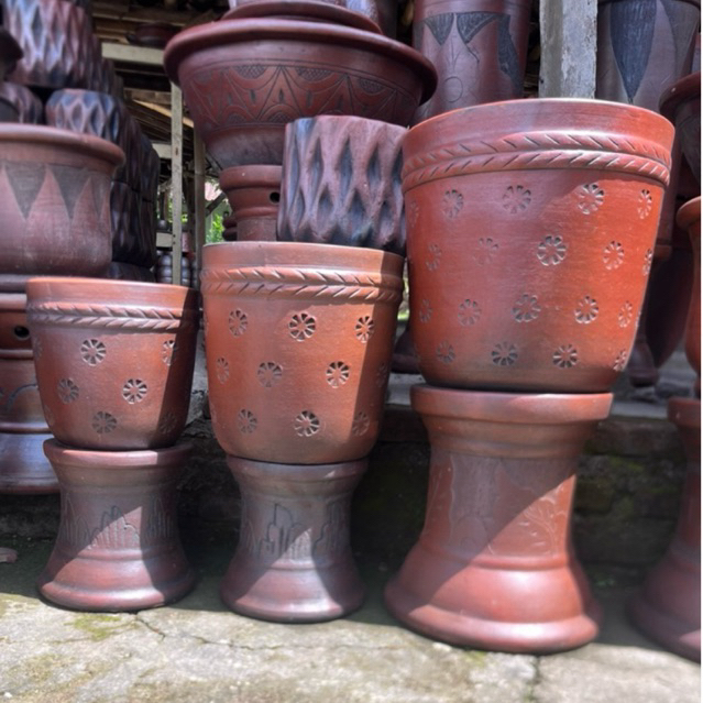 Pot 20,25,30cm Tanaman Gerabah Tanah Liat