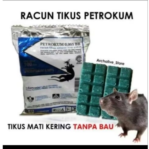 PEMBASMI TIKUS PETROKUM MATI TANPA BAU*  HARGA /PC