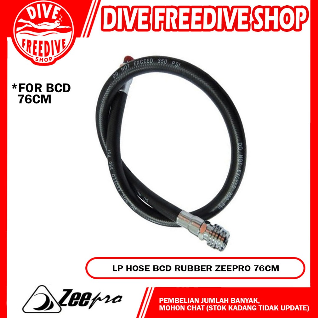 Low Pressure Lp hose BCD Rubber Zeepro 30 Inch 76cm  Selang Regulator BC Scuba Diving Selam Dive