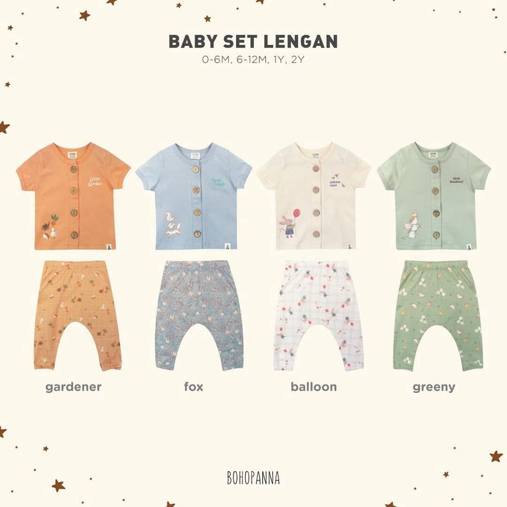 BOHOPANNA BABY SET LENGAN (SETELAN BAYI COWOK)