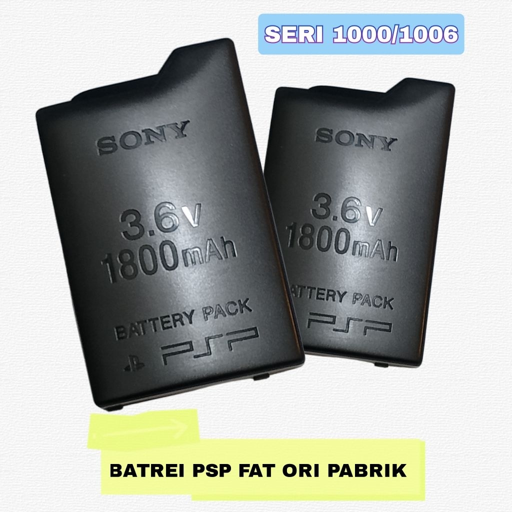 Baterei PSP Fat Seri 1000 /1006 Batrei PSP Sony ORI PABRIK