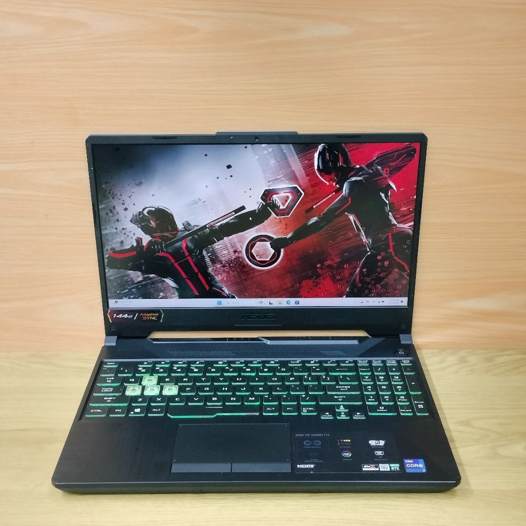 laptop gaming asus tuf F15 FX506HC Intel core I7-11600H RTX 3050 Ram 16gb/ssd 512gb fhd ips 144Hz rg