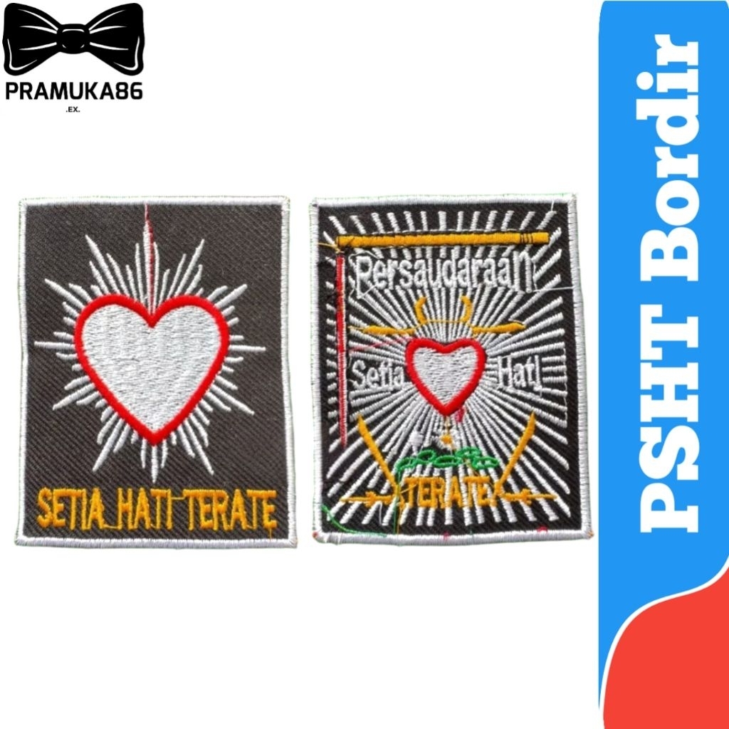 Bed PSHT Bordir / Logo PSHT Latar Hitam / Logo PSHT Latar Sinar / Patch PSHT Bordir