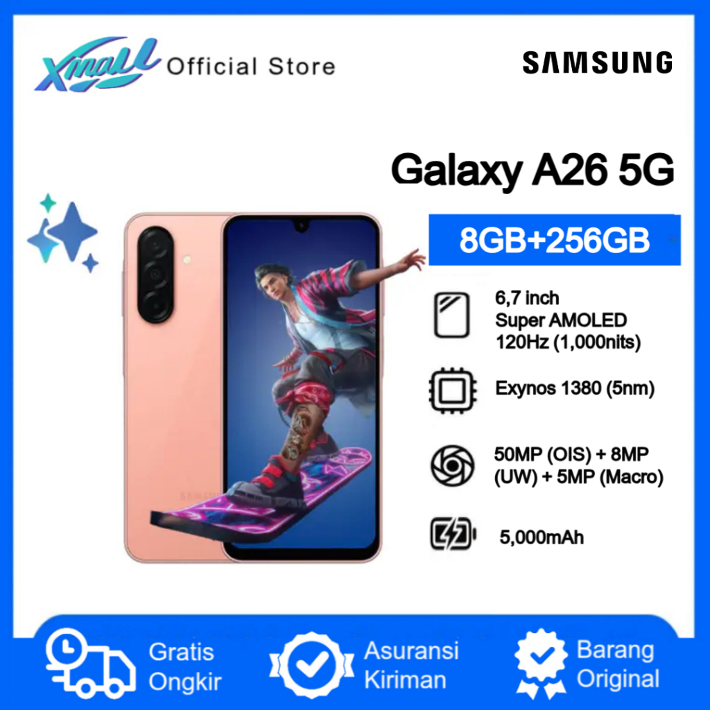 Samsung Galaxy A26 5G 8GB+256GB LCD Super AMOLED Camera 50MP Garansi Resmi 1 Tahun
