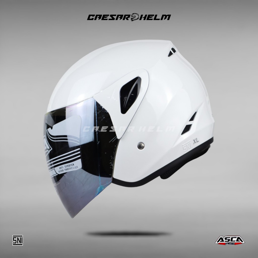 ASCA Strike Solid - White - Helm Half Face