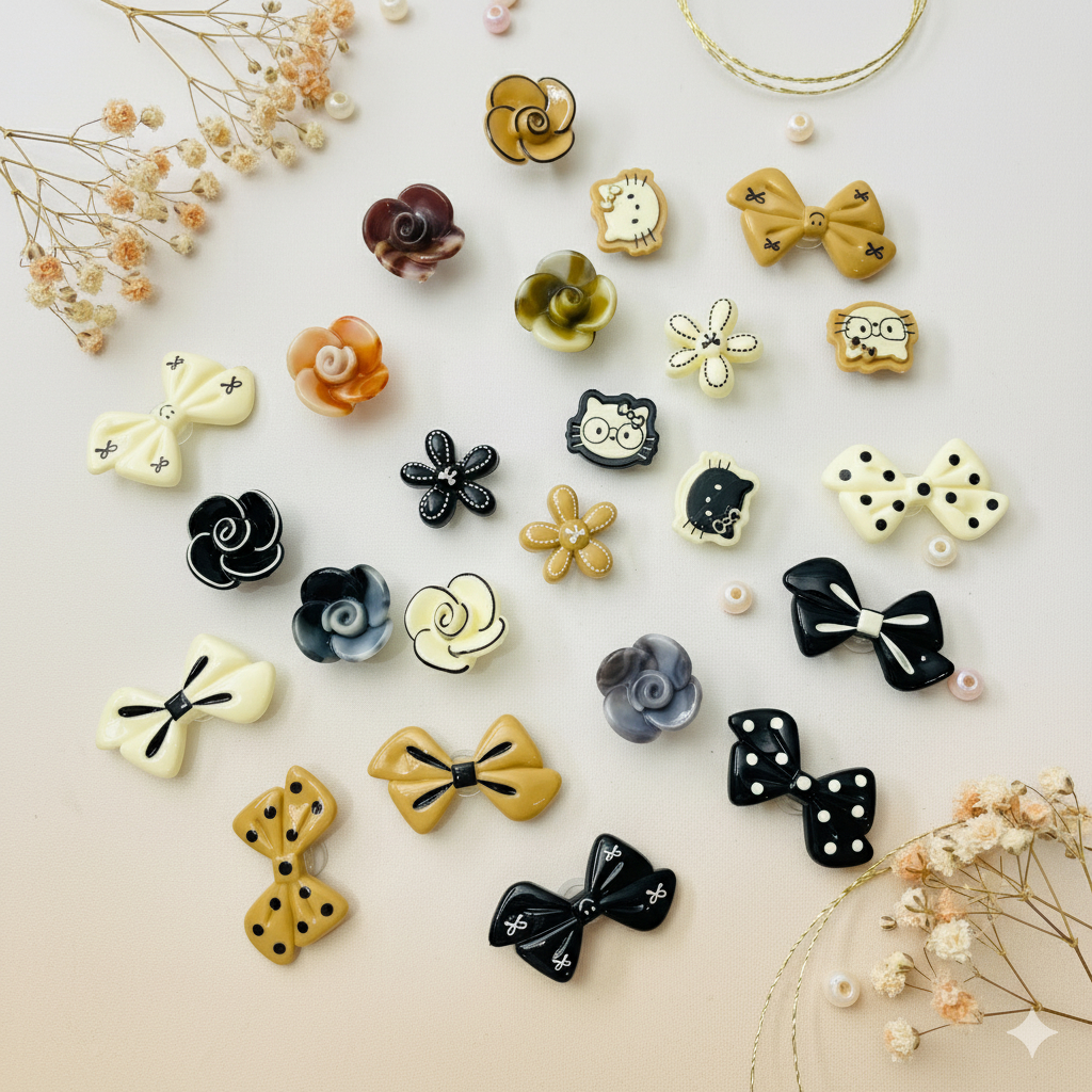 Pin Charm Aksesoris Hiasan Sandal Baim Pin Kancing Sendal Kodok Bahan Pvc