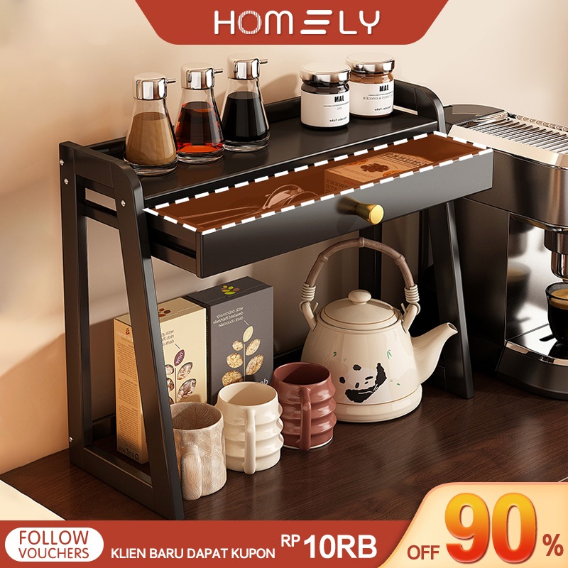 Desktop Rak/ Rak Kayu Serbaguna/Meja Rak/ Meja Aesthetic Rak Meja Kantor Rak Meja Belajar Rak Buku/R