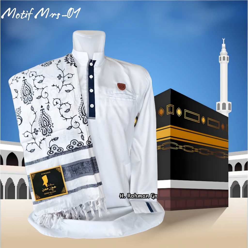 sorban putih sorban hitam motif batik bahan halus dan lembut