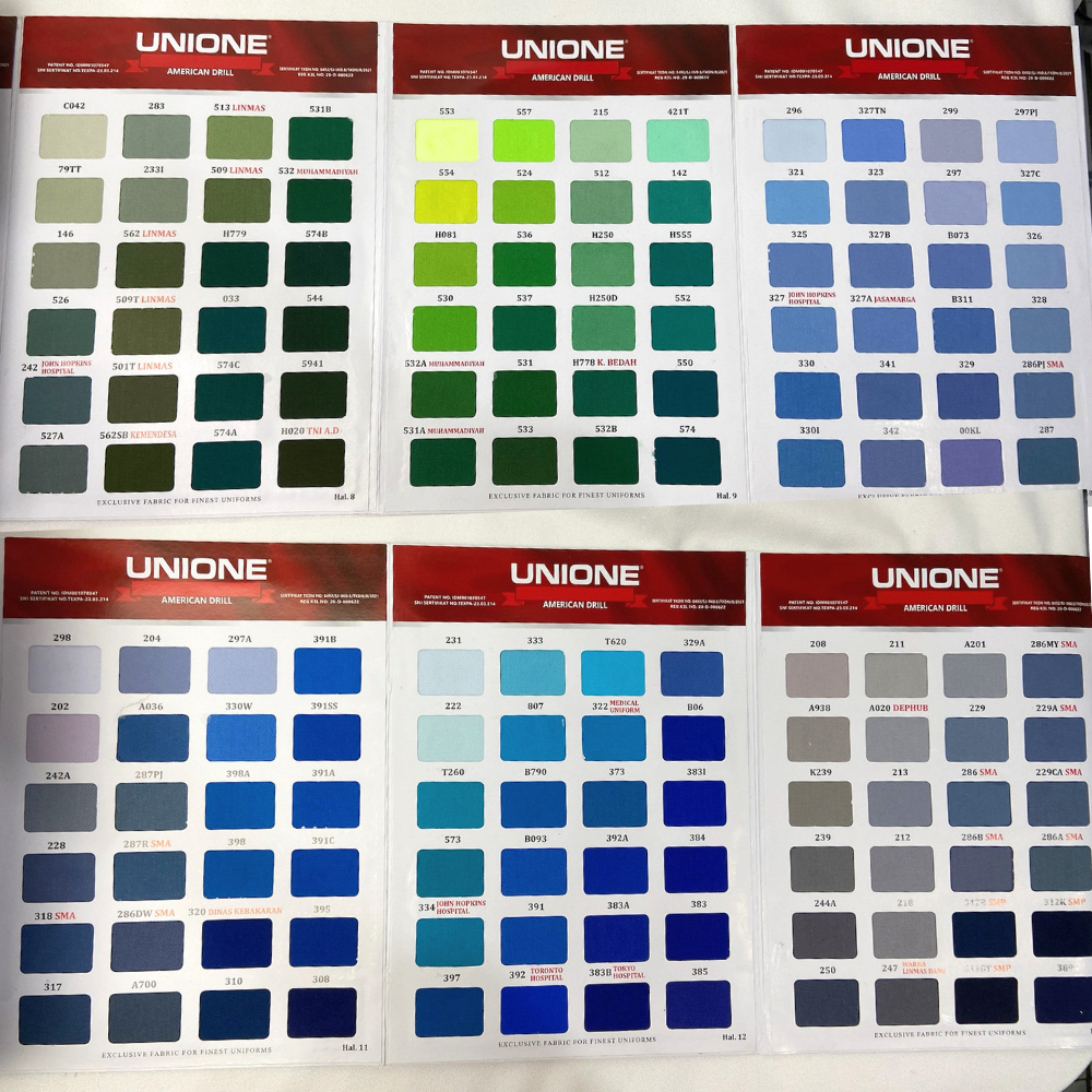 Bahan Kain Drill Unione Premium Per Roll