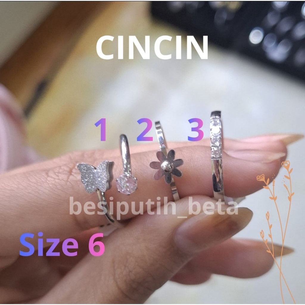 cincin besi putih ambon / besi putih asli