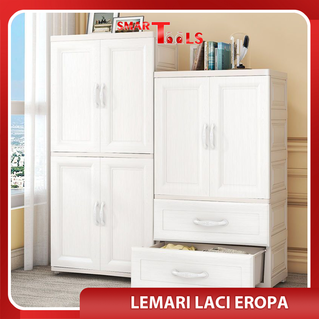 SmartTools - Lemari Plastik Laci Susun Gantung - Lemari pakaian plastik premium Lemari Pakaian Gantu