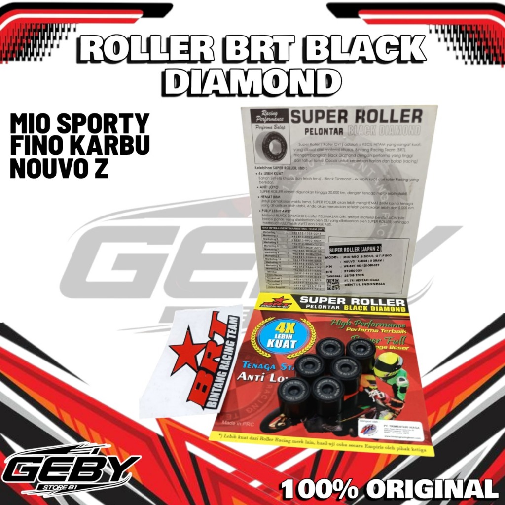 Super Roller BRT Black diamond Mio sporty Roller Racing BRT mio sporty mio j mio soul gt mio smile