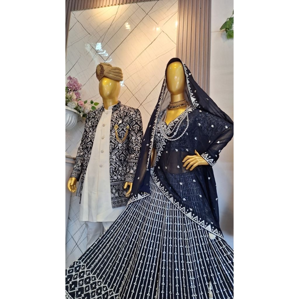 Sherwani Couple black&White