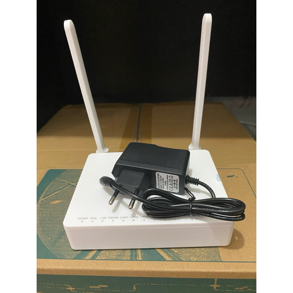 XPON F609 V9 ZTE New + adaptor Modem Router ONT ONU OMCI GPON EPON