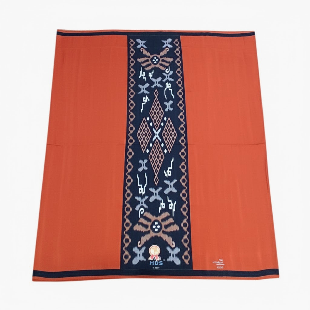 sarung polos merah bata atau orange ukuran jumbo