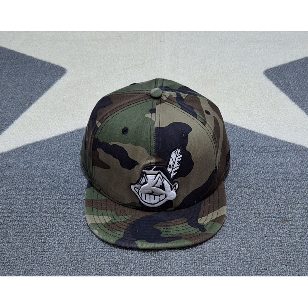 topi new era indians army camo unik rare bekas preloved original