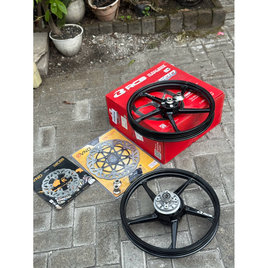 PAKETAN VELG RCB SP500 160/160-17 PNP NINJA R SS RR WARNA BRONZ DAN HITAM