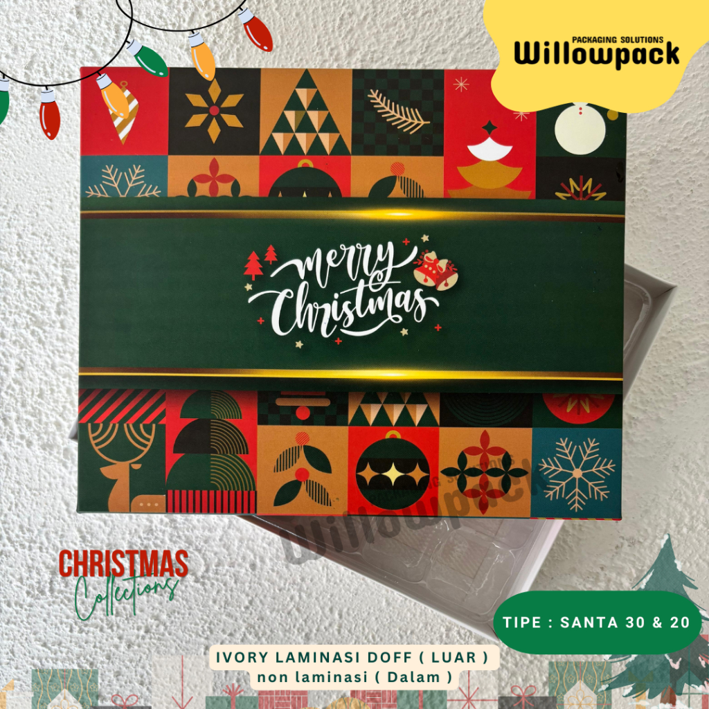 [10set] BOX NATAL NASTAR MIKA SEKAT 20 30 (TIPE:SANTA) DUS CHRISTMAS HAMPERS