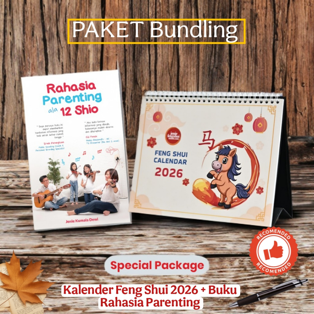 Special Package Paket Kalender Feng Shui 2026  Shio Kuda Api & Buku Parenting