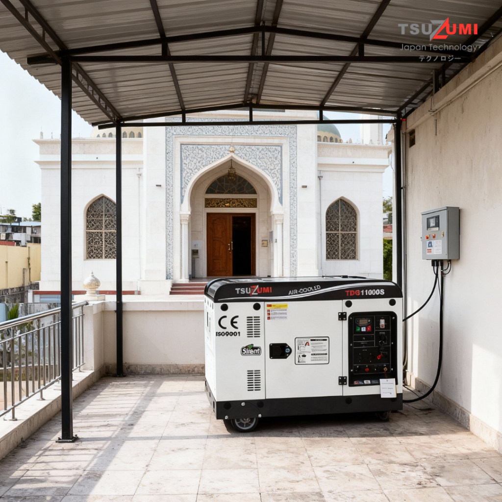 Genset 10 KVA Tsuzumi Silent & Diesel Generator TDG 11000S Japan 220V / Genset Silent 10 KVA