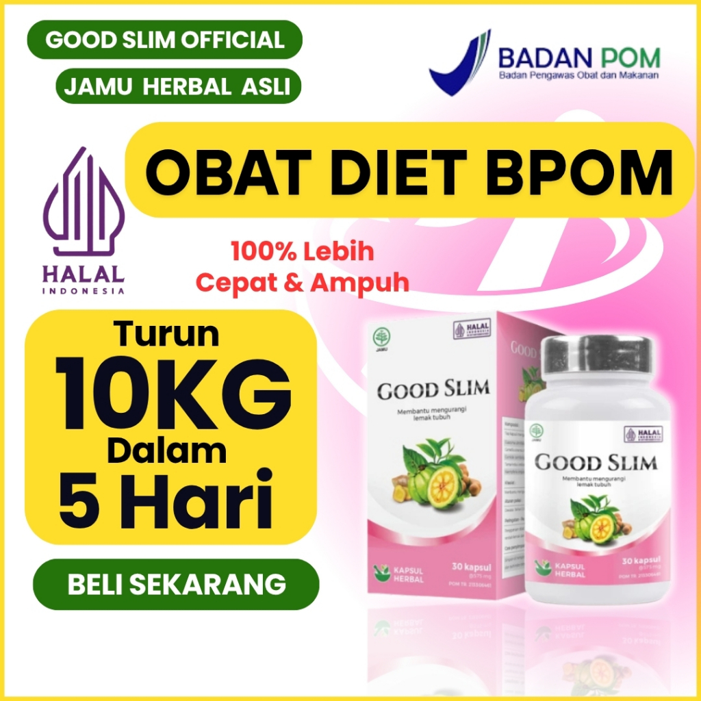 TERLARIS NO.1 Paling Ampuh Obat Diet Herbal Cepat Kurus 10kg 7 Hari Tanpa Efek Samping BPOM Halal