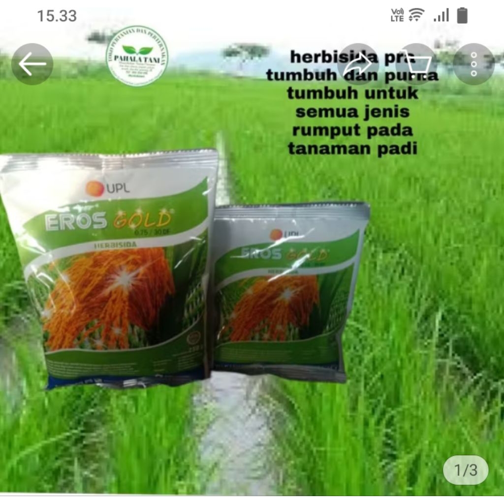 EROSGOLD/racun rumput/herbisida rumput padi/rumput daun lebar/rumput daun sempit/ herbisida pratumbu