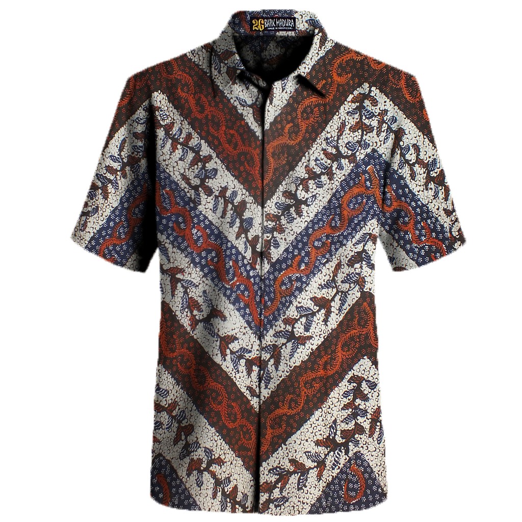 Kemeja Batik Tulis Madura Baju Batik Pria Lengan Pendek F907