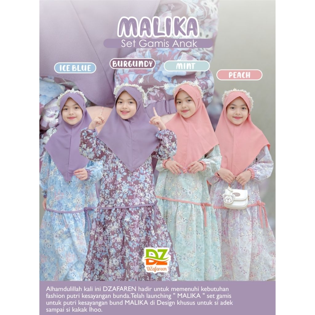 Dzafareen || GAMIS MALIKA/Gamis Anak Set Hijab