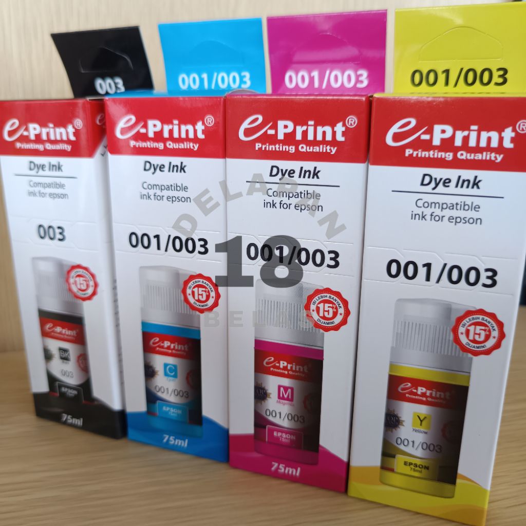 Tinta Epson E-Print 003-001-003 75ml (Packing Aman)