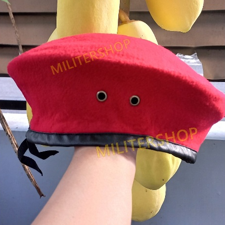 BARET MERAH || Topi Baret Merah Laken/ BARET PEMUDA PANCASILA / BARET LAKEN HALUS
