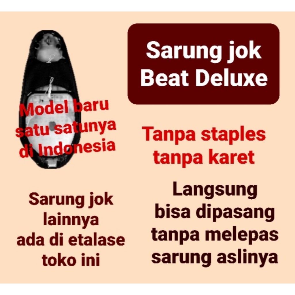 Sarung jok motor Beat deluxe, cover jok Beat deluxe