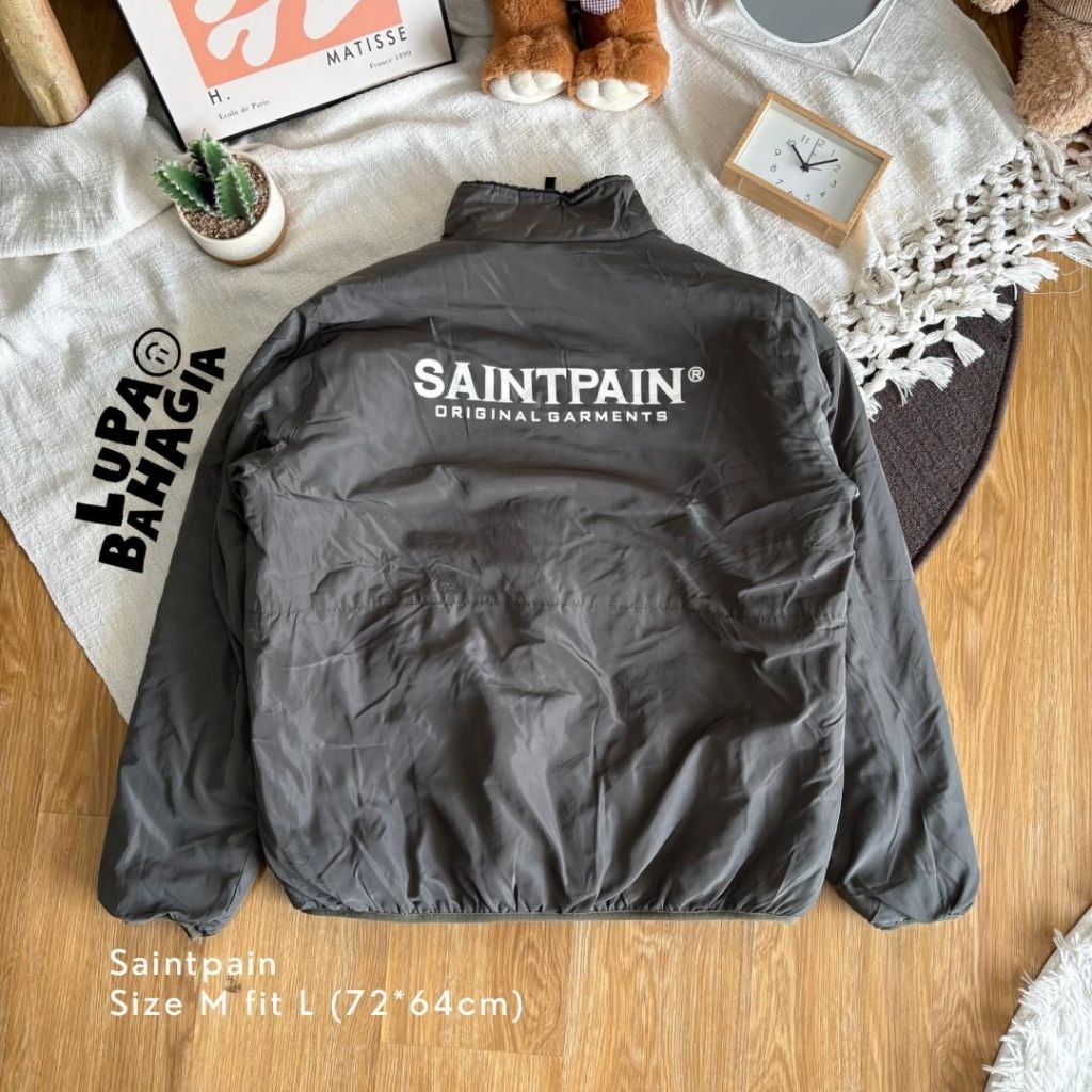 SAINTPAIN Olive Green Windbreaker Jaket size M fit L | 100% Original