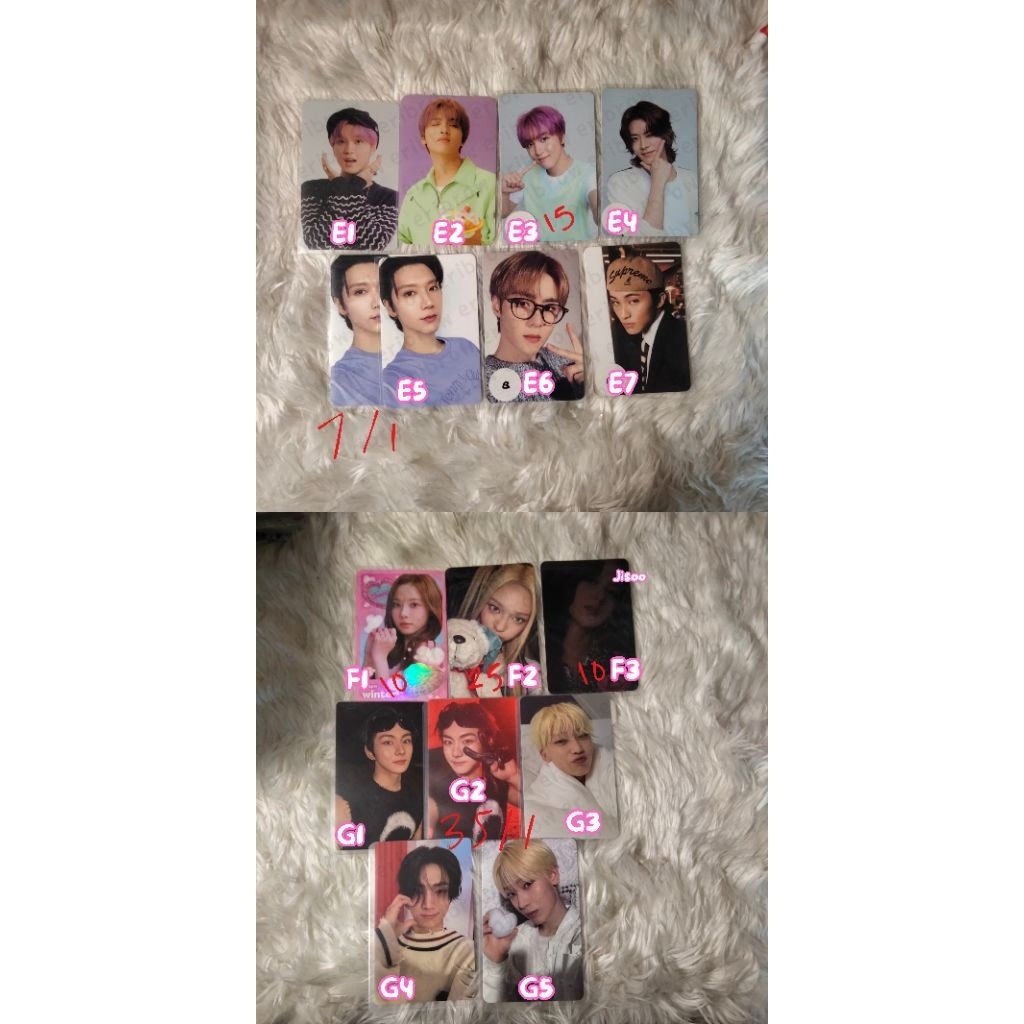 want to sell | wts jual murah clearance aab photocard pc birthday card nct dream 127 wayv aespa baby