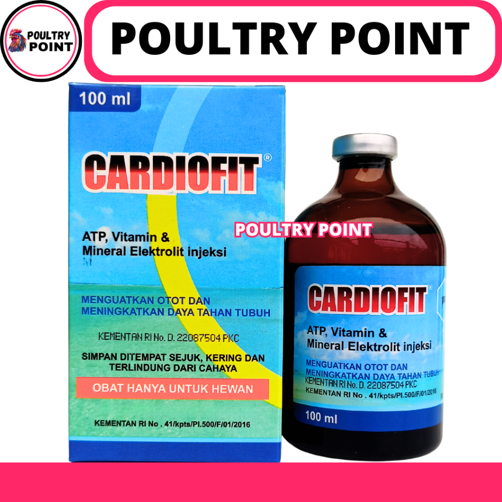 CARDIOFIT 100 ml - Obat Sapi Ambruk Vitamin Mineral Penguat Otot Ternak Sapi Kambing Domba Kerbau