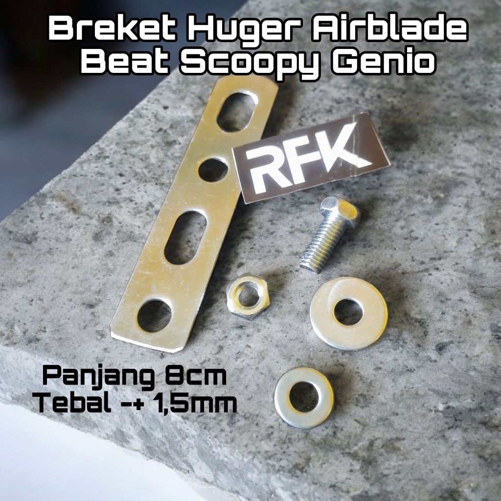 Breket Bracket Dudukan Hugger Huger Airblade Arm Knalpot Beat FI eSP Deluxe Genio Scoopy Free Baut d