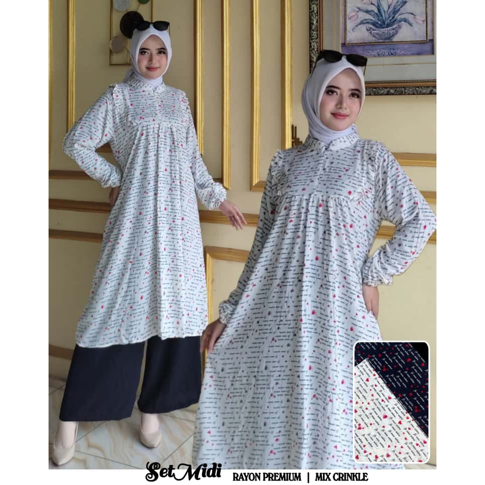 KODE K Gamis SET Rayon Premium Motif Etnik Ukuran Jumbo.