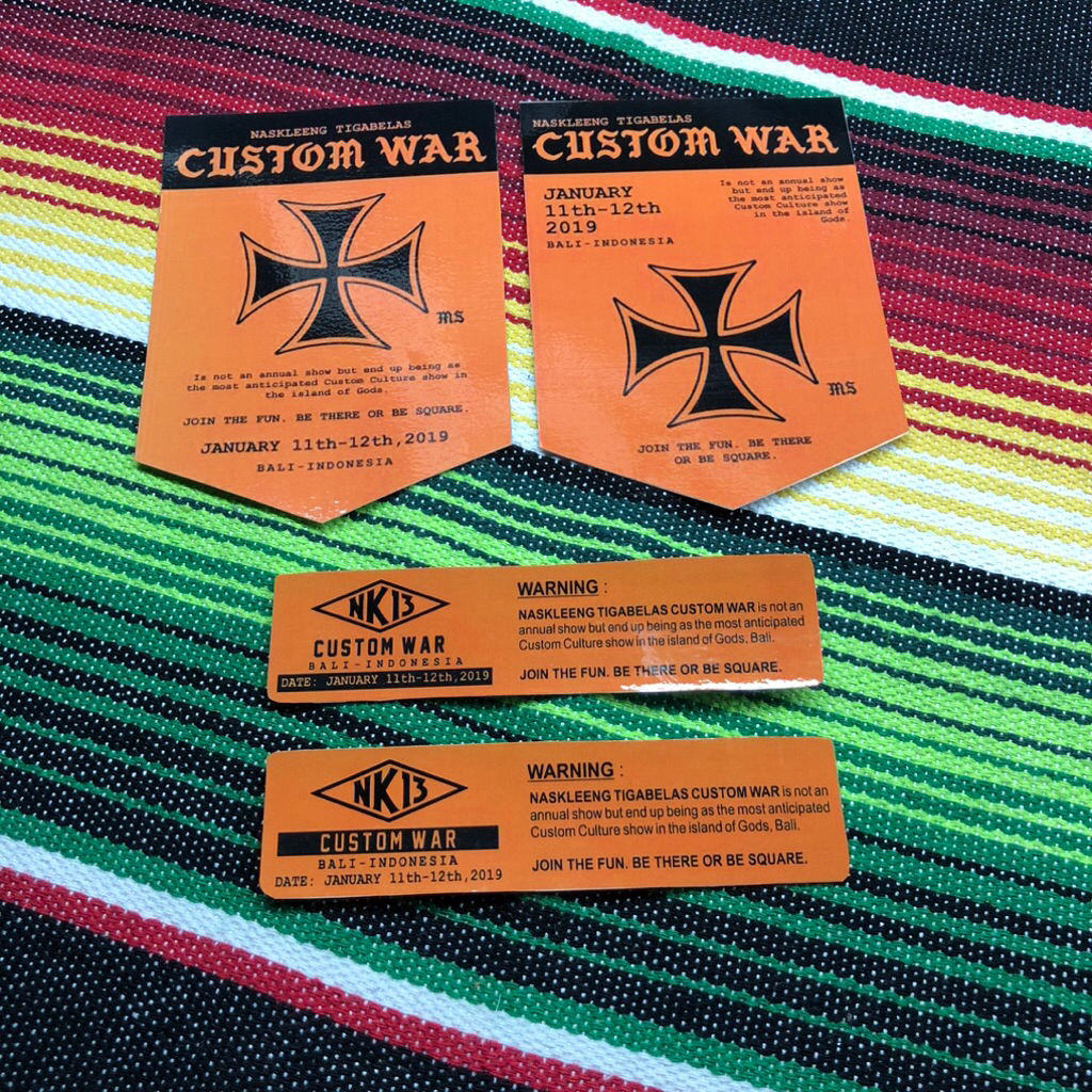 Sticker Custom War 2019