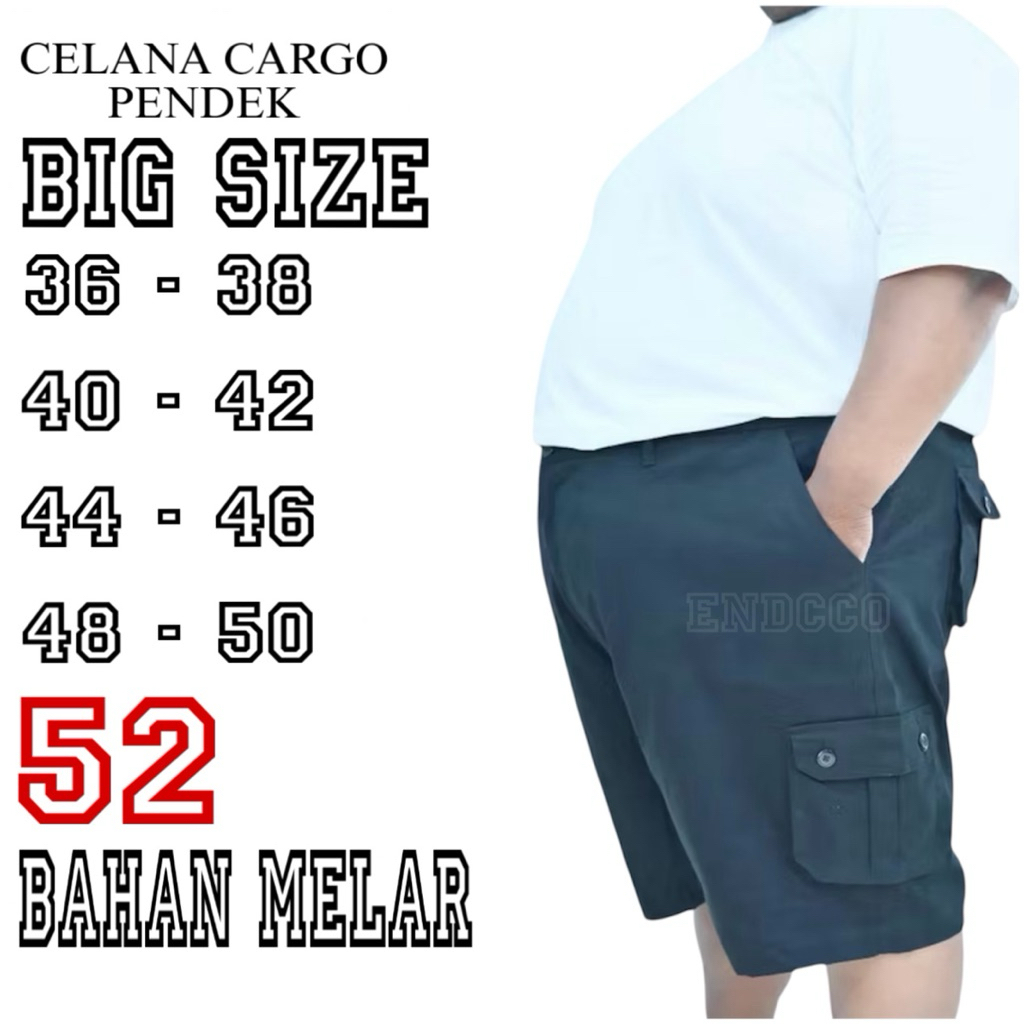 COD CARGO PENDEK BIG SIZE 36-52 / Celana Cargo Pria Pendek Jumbo - Celana Pria Cargo Big Size - Carg