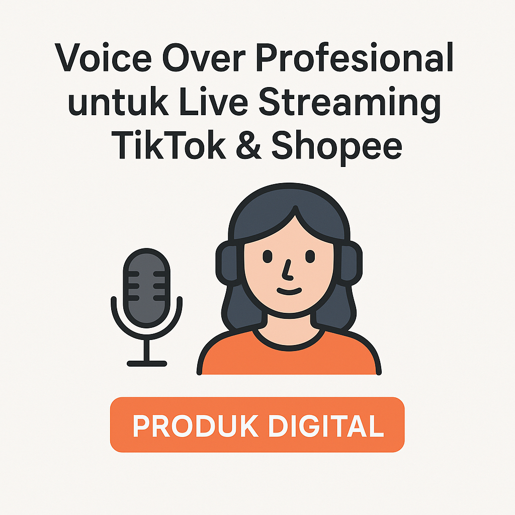 Jasa Voice Over Wanita Profesional untuk Live Streaming TikTok Shopee | Narasi Promosi Produk | Voic