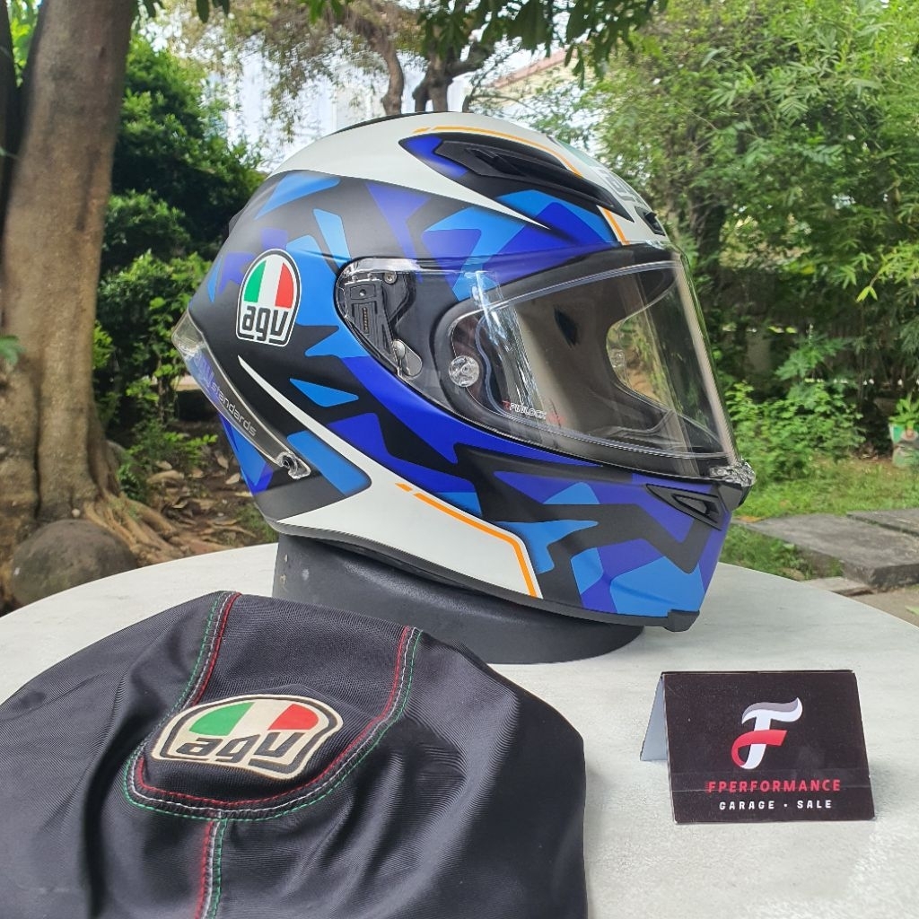 Helm AGV CORSA R ESPARGARO size XL Original made in Italy carbon fiber racing helmet pista hjc arai 