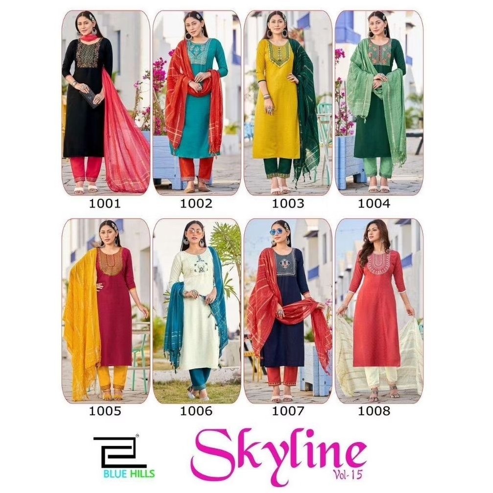 KURTI INDIA SET LENGKAP BRAND BLUE HILS