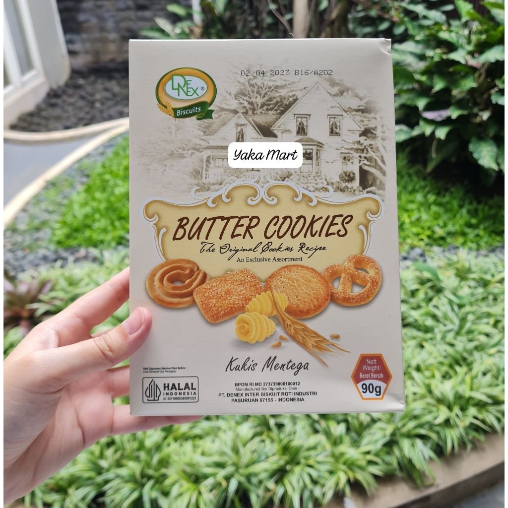 Denex Butter Cookies 90gram (1pak) Isi 4 sachet