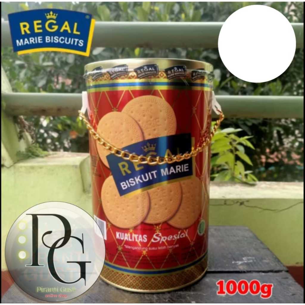 Biskuit Marie Regal kemasan kaleng rantai 1000 gram