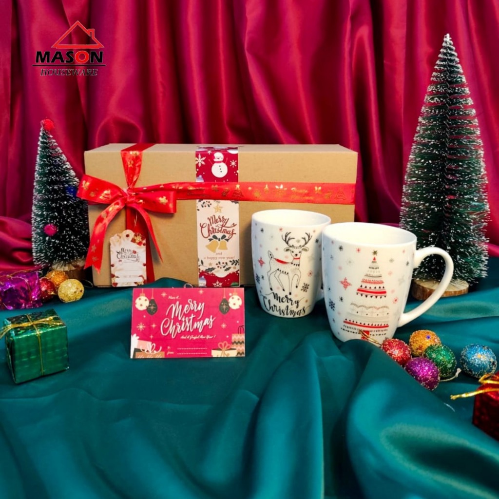 Mug Couple Natal / Hampers Mug Natal Couple / Kado Natal Premium Set